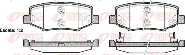 126402 Remsa Колодки гальмівні задні, дискові