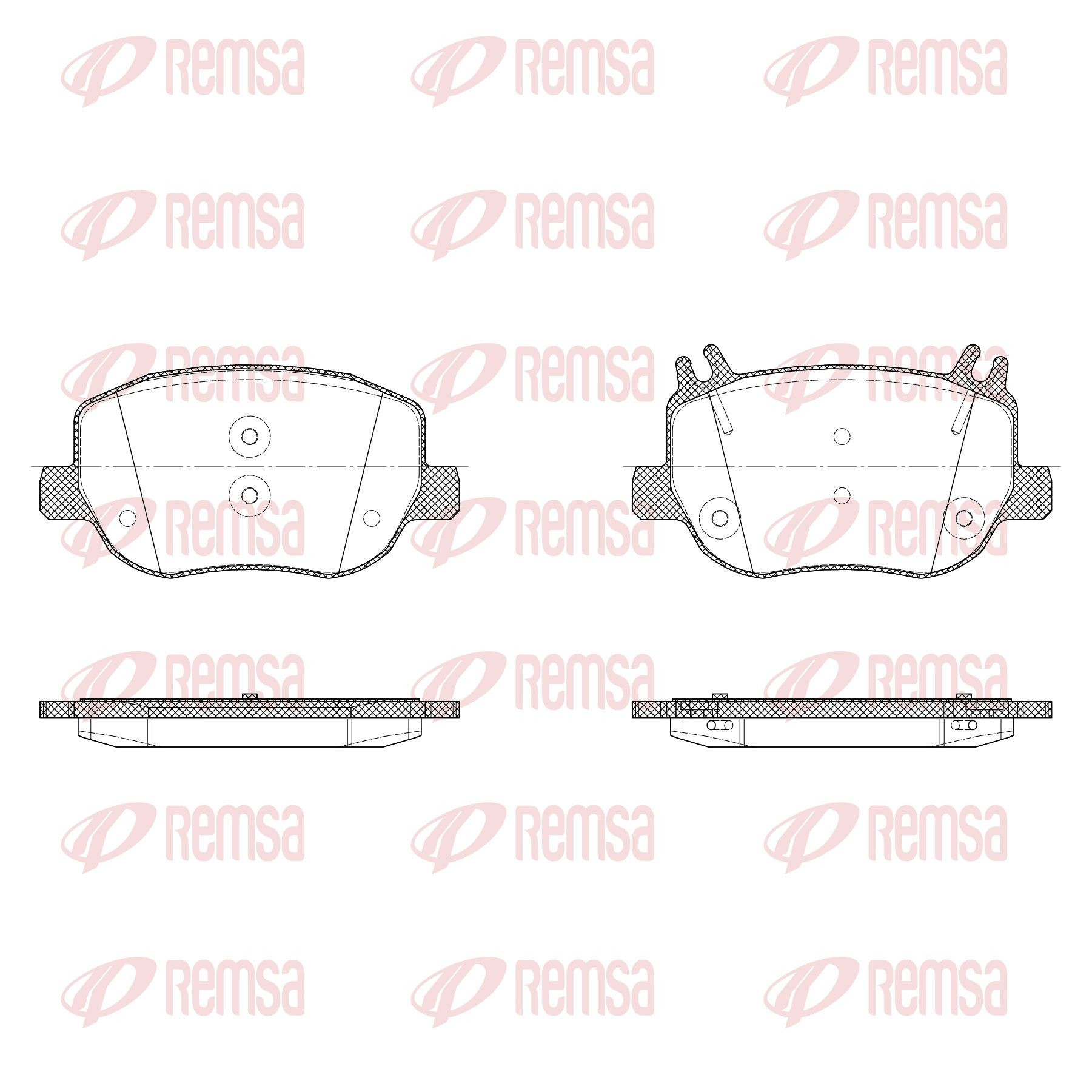 Задні гальмівні колодки Mercedes A0004200406 ціна, від 154.30 USD