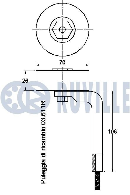 5106 Ruville Підшипник маточини передньої