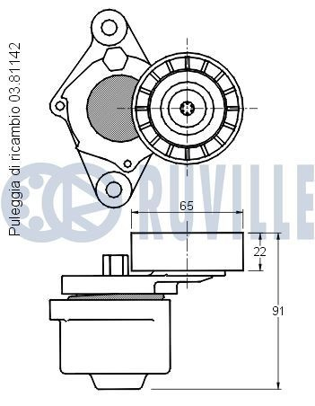 55801 Ruville Ролик натягувач