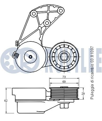 57017 Ruville Ролик натягувач