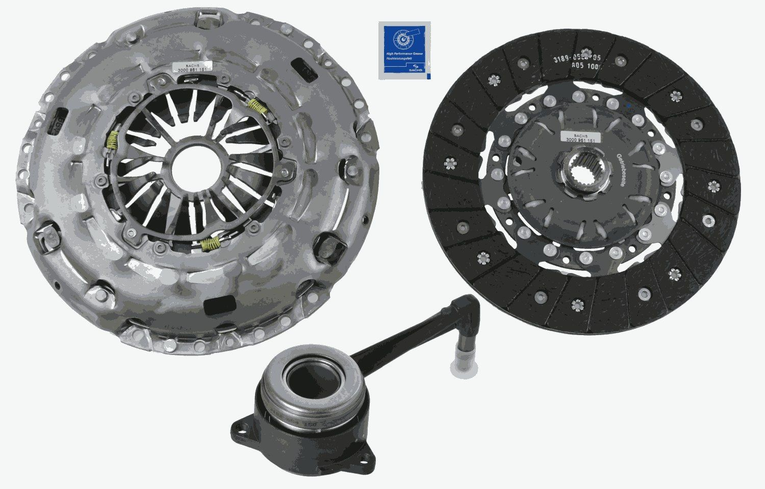 Купити 3000990248 Sachs Комплект зчеплення (диск, корзина, підшипник)