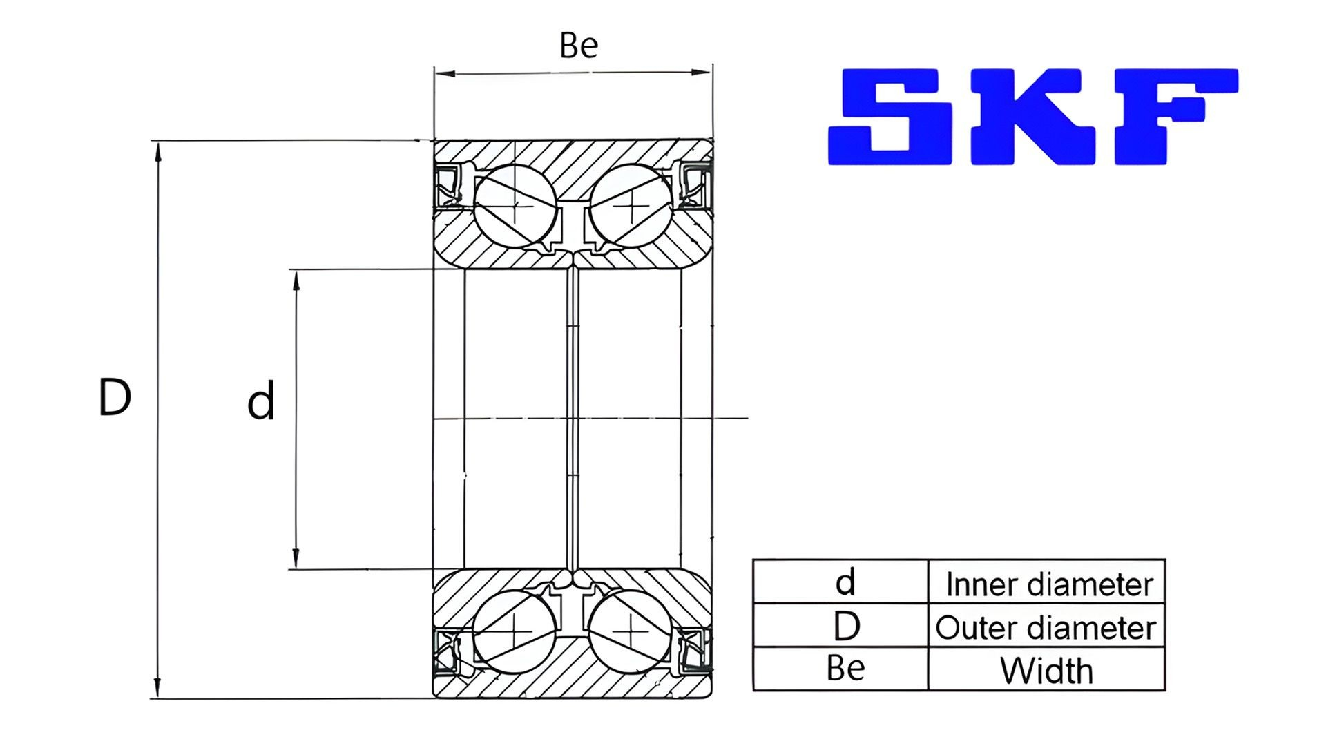 Підшипник задньої ступиці VKBA3955 SKF