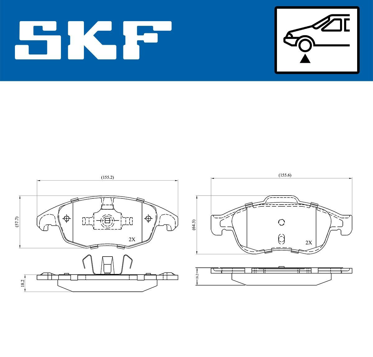 Тормозні колодки SKF VKBP80005