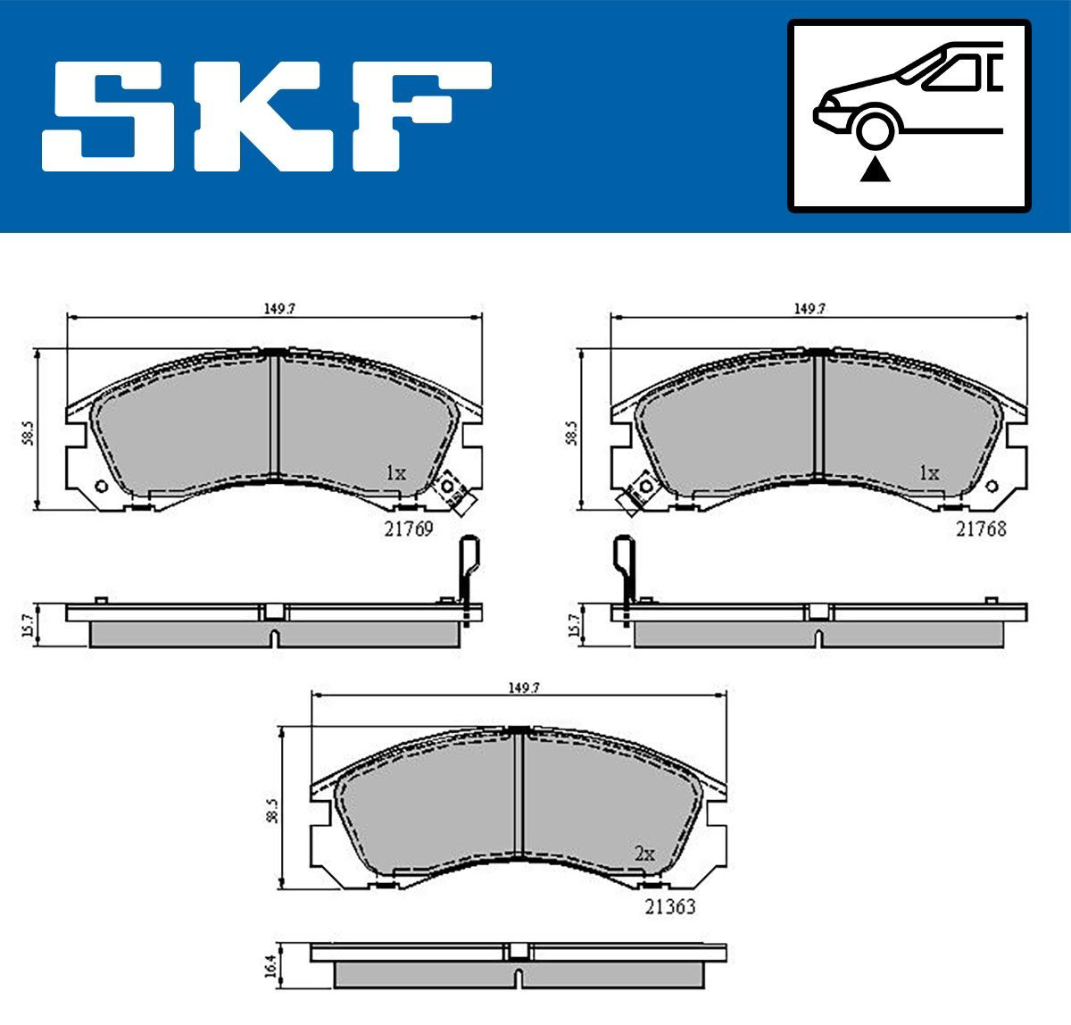 Гальмівні колодки SKF VKBP80230A ціна, від 22.73 USD