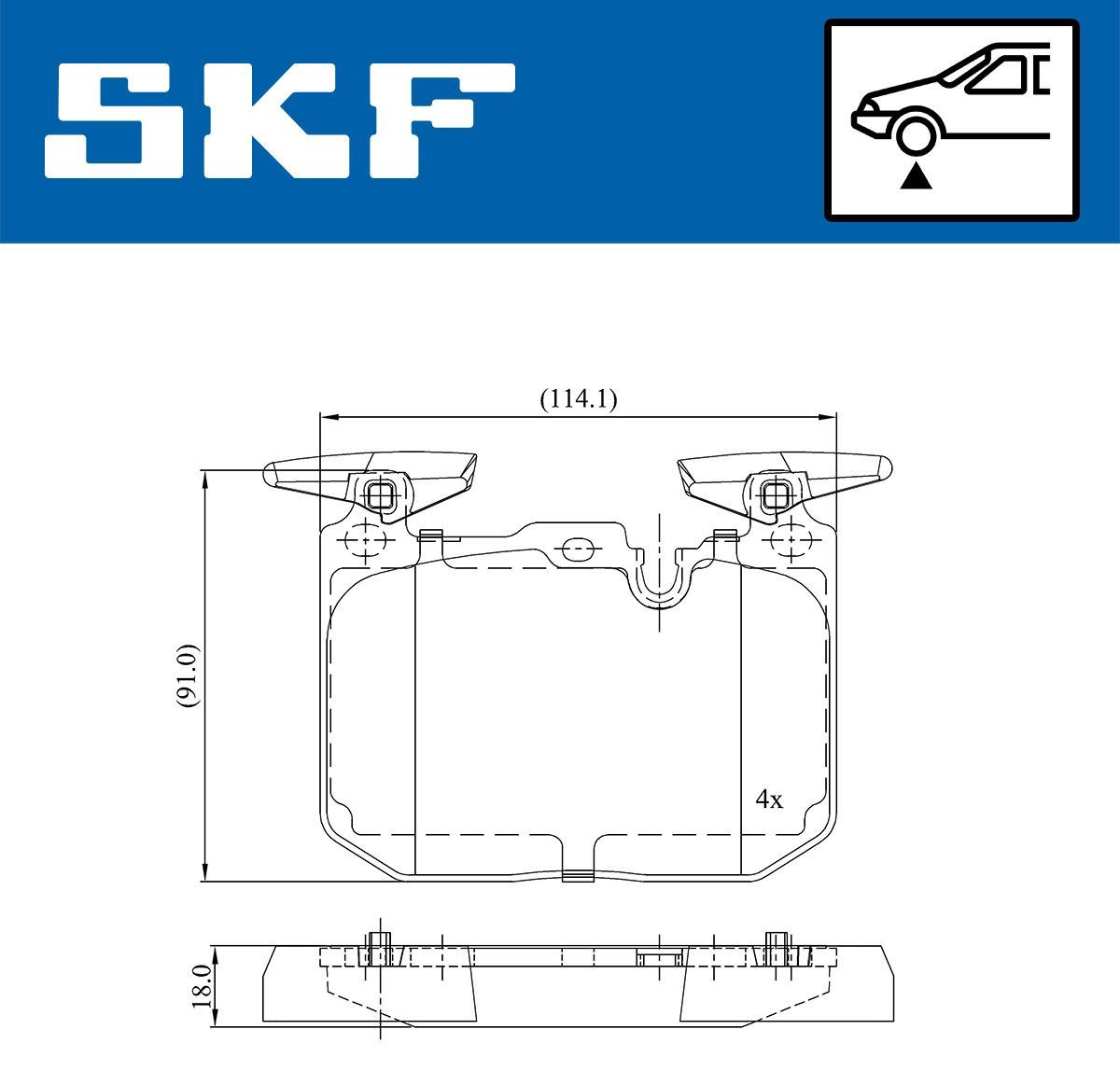 Купити VKBP80467 SKF Колодки гальмівні передні, дискові