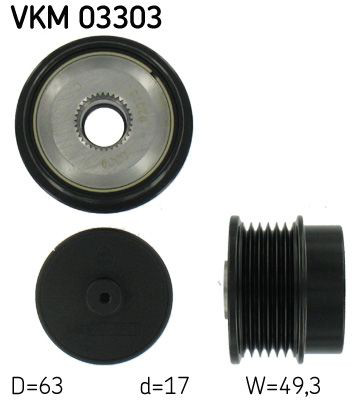 VKM03303 SKF Обгонна муфта генератора