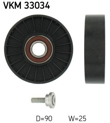 Ролик приводного ременя, паразитний SKF VKM33034 ціна, від 9.06 USD