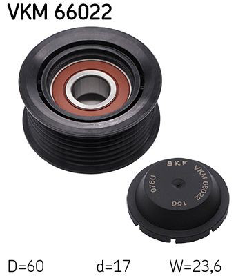 Ролик приводного ременя, паразитний SKF VKM66022