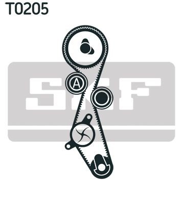 VKMA03205 SKF Ремінь ГРМ, комплект