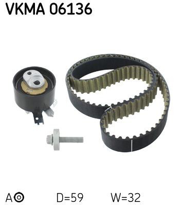 VKMA06136 SKF Ремінь ГРМ, комплект