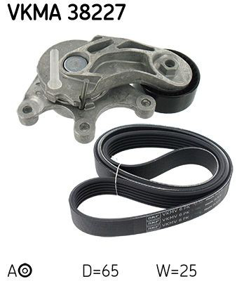 VKMA38227 SKF Ремінь приводний, агрегатів, комплект