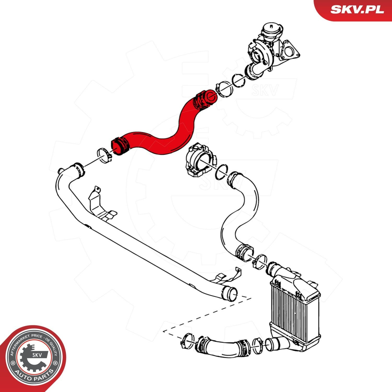 Шланг/патрубок интеркуллера SKV 24SKV030 ціна, від 30.40 USD