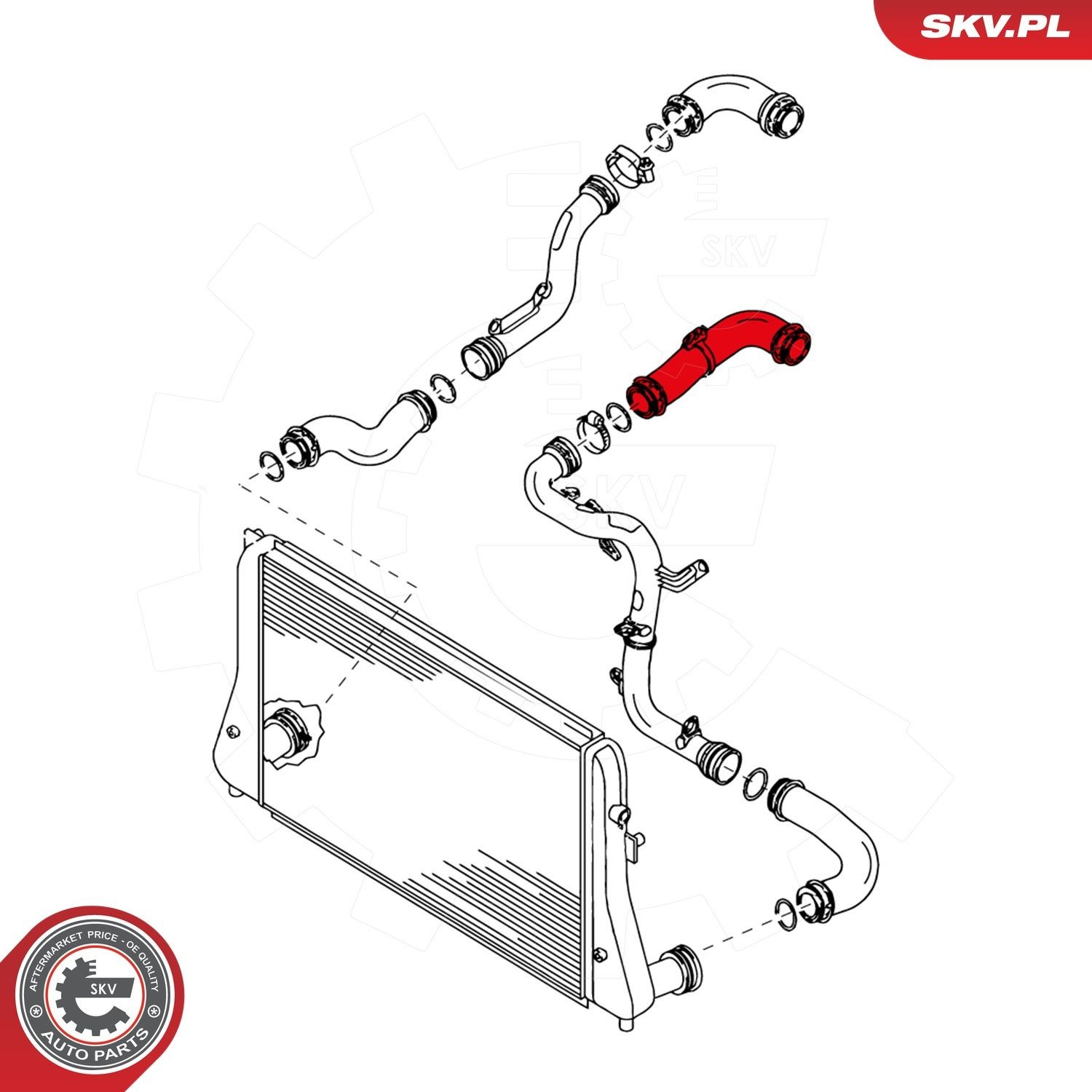 Шланг/патрубок интеркуллера SKV 24SKV142 ціна, від 16.91 USD