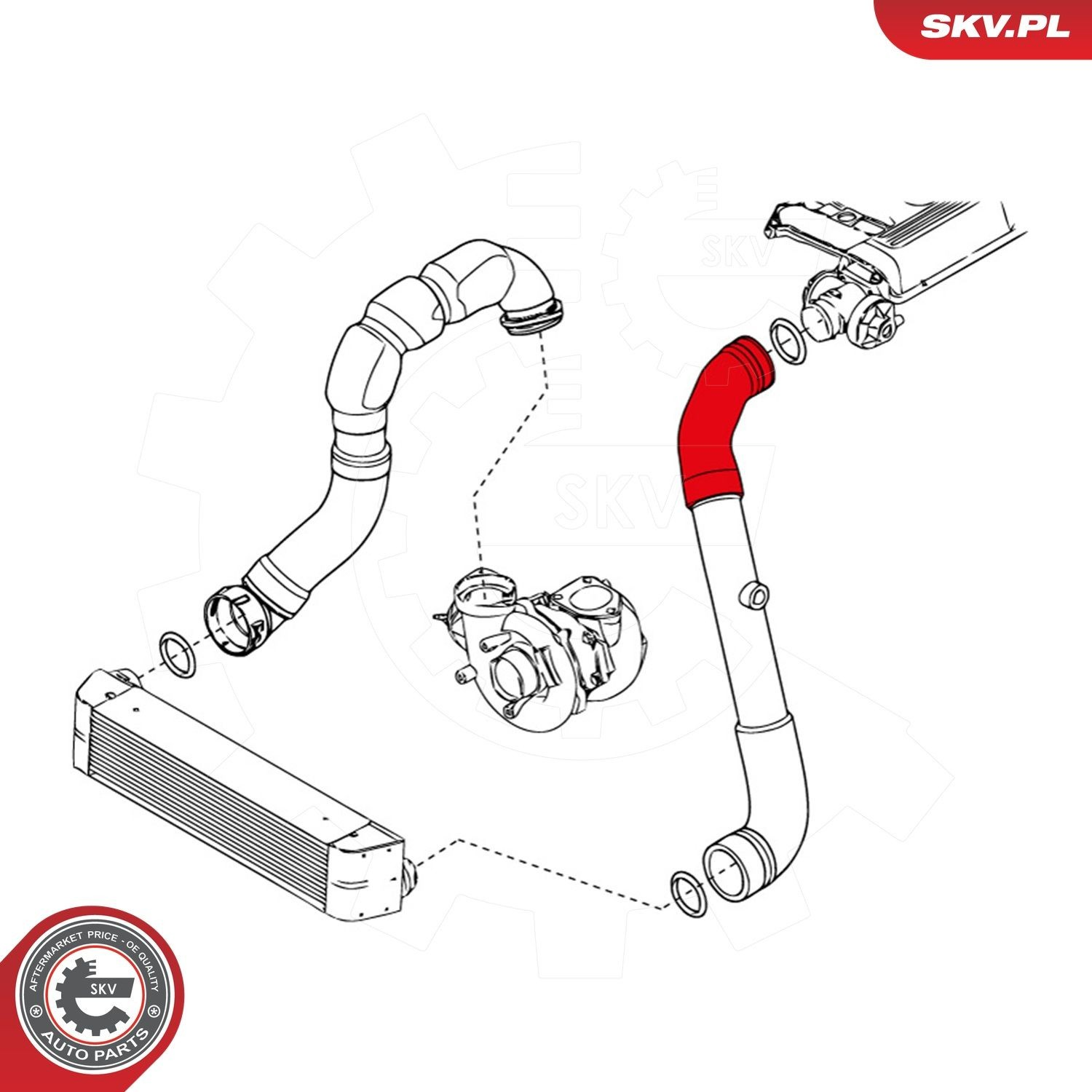Купити 24SKV154 SKV Шланг/патрубок интеркуллера