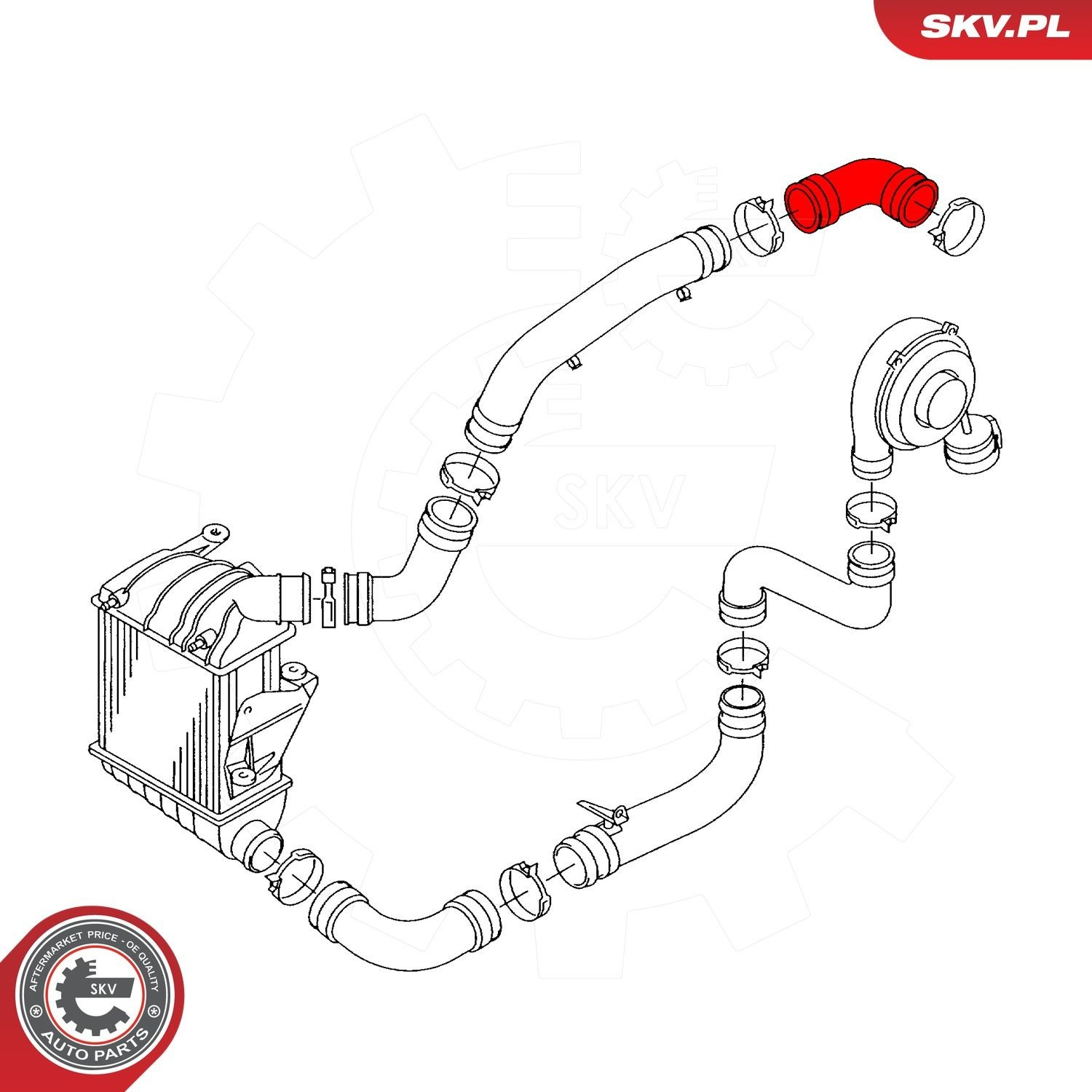 Шланг/патрубок интеркуллера 24SKV508 SKV