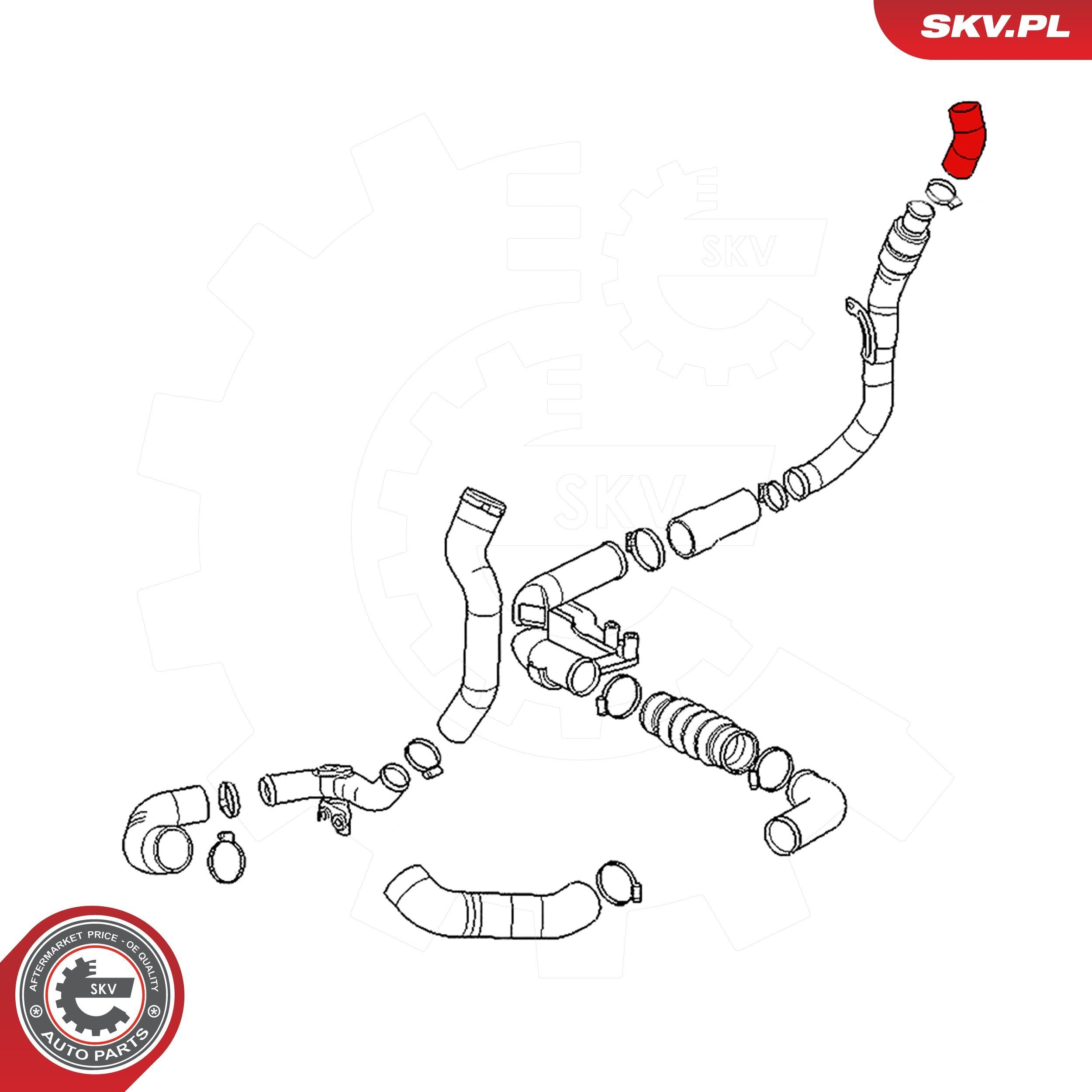Купити 24SKV597 SKV Шланг/патрубок интеркуллера