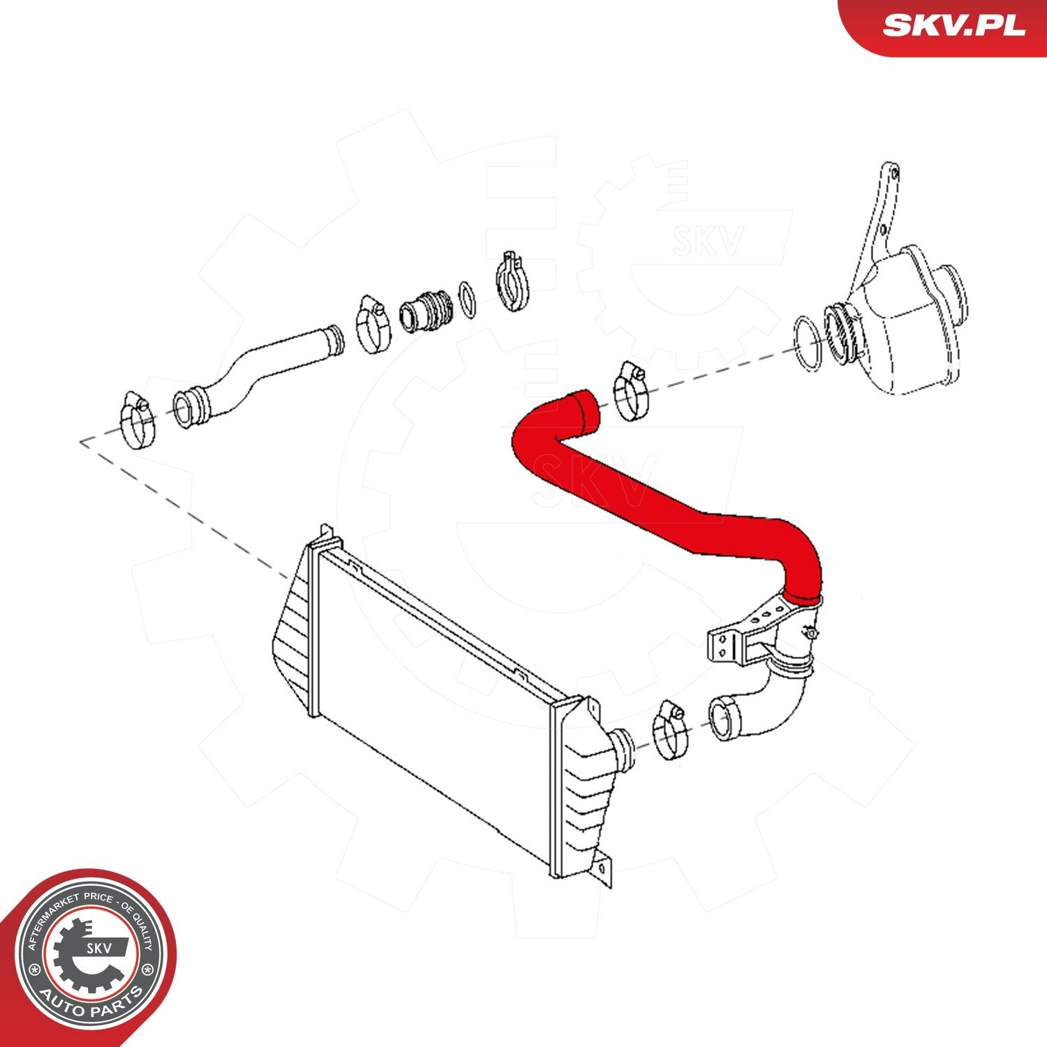 Шланг/патрубок интеркуллера SKV 24SKV738 ціна, від 36.72 USD