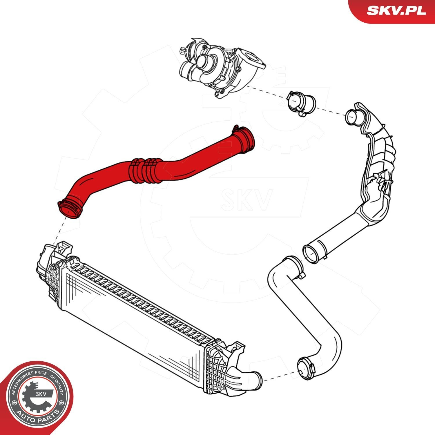 Шланг/патрубок интеркуллера SKV 24SKV783 ціна, від 43.16 USD