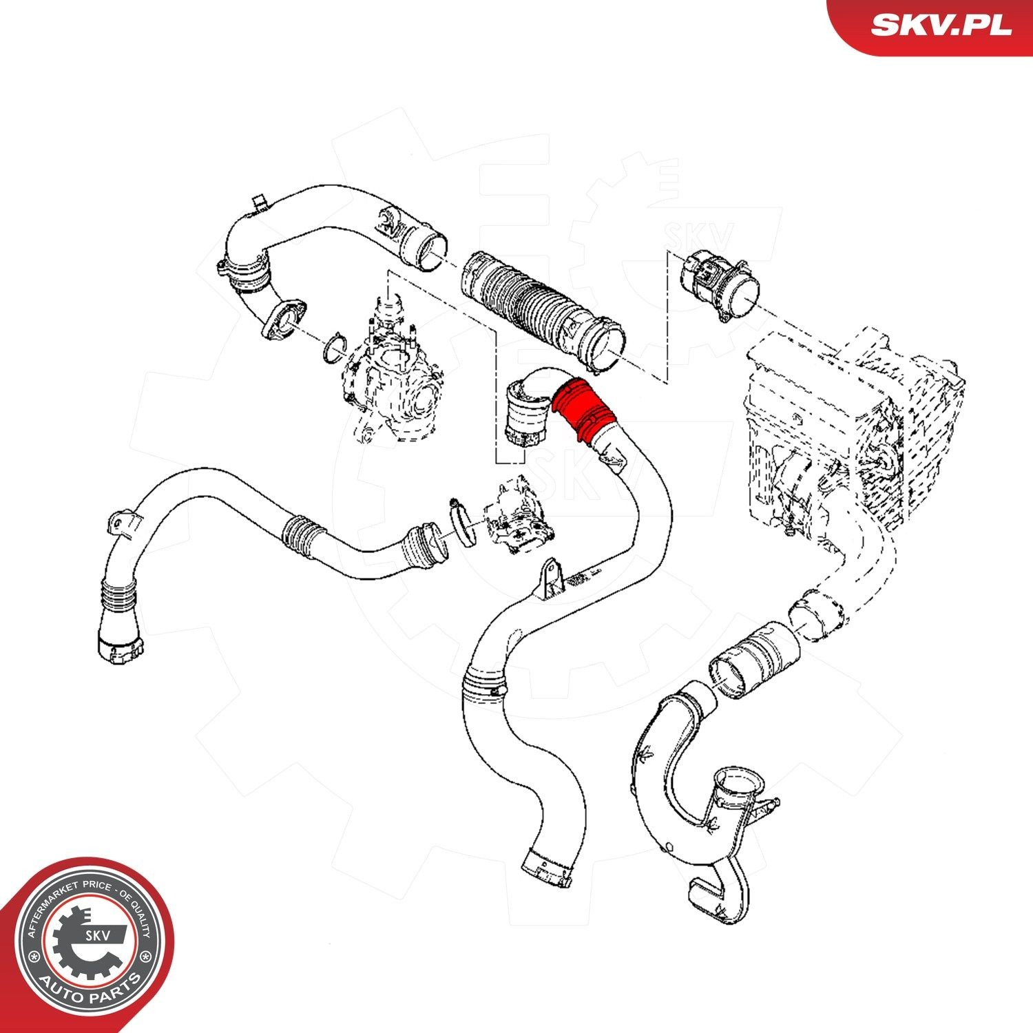 24SKV811 SKV Шланг/патрубок интеркуллера