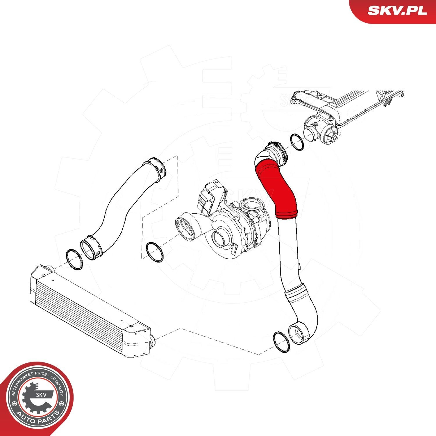 Шланг/патрубок интеркуллера 24SKV874 SKV