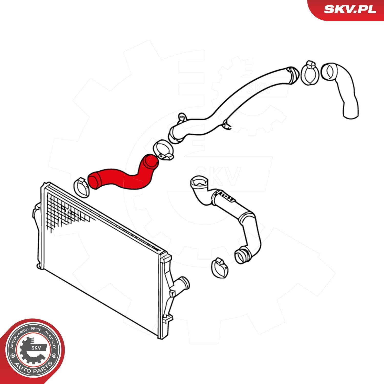 Шланг/патрубок интеркуллера SKV 24SKV993 ціна, від 28.77 USD