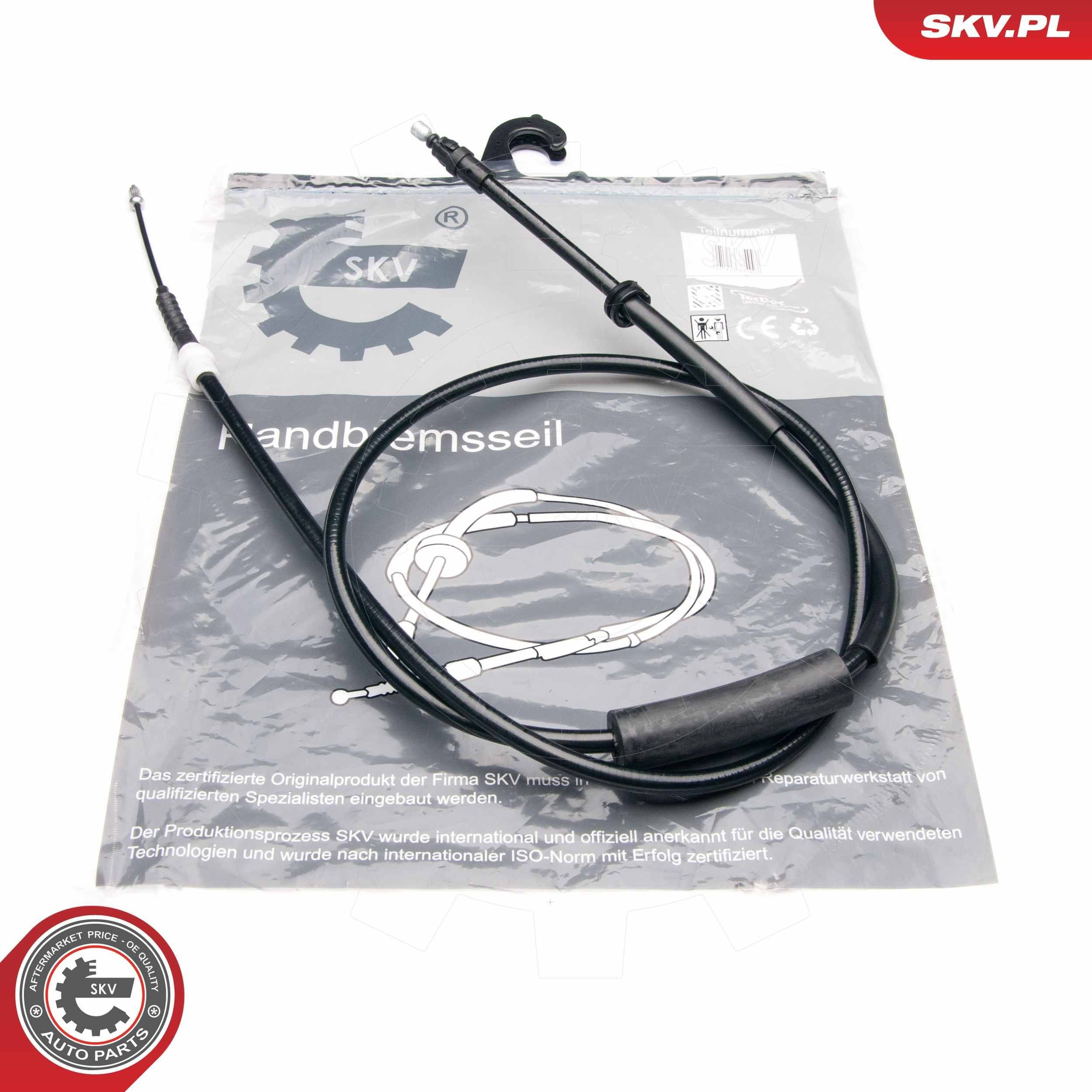 Трос ручного гальма задній, правий/лівий SKV 25SKV956 ціна, від 10.42 USD