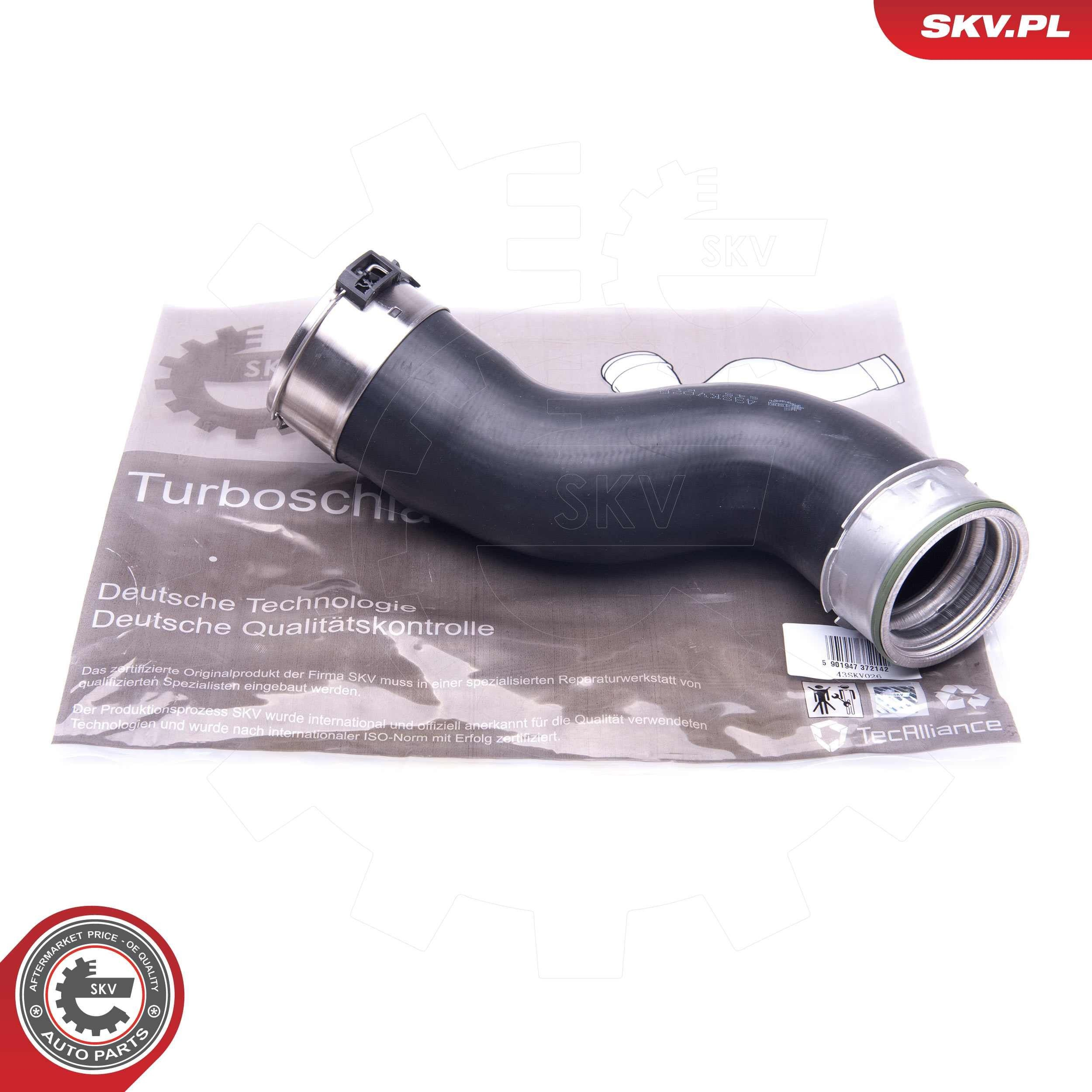 Шланг/патрубок интеркуллера SKV 43SKV026 ціна, від 35.44 USD