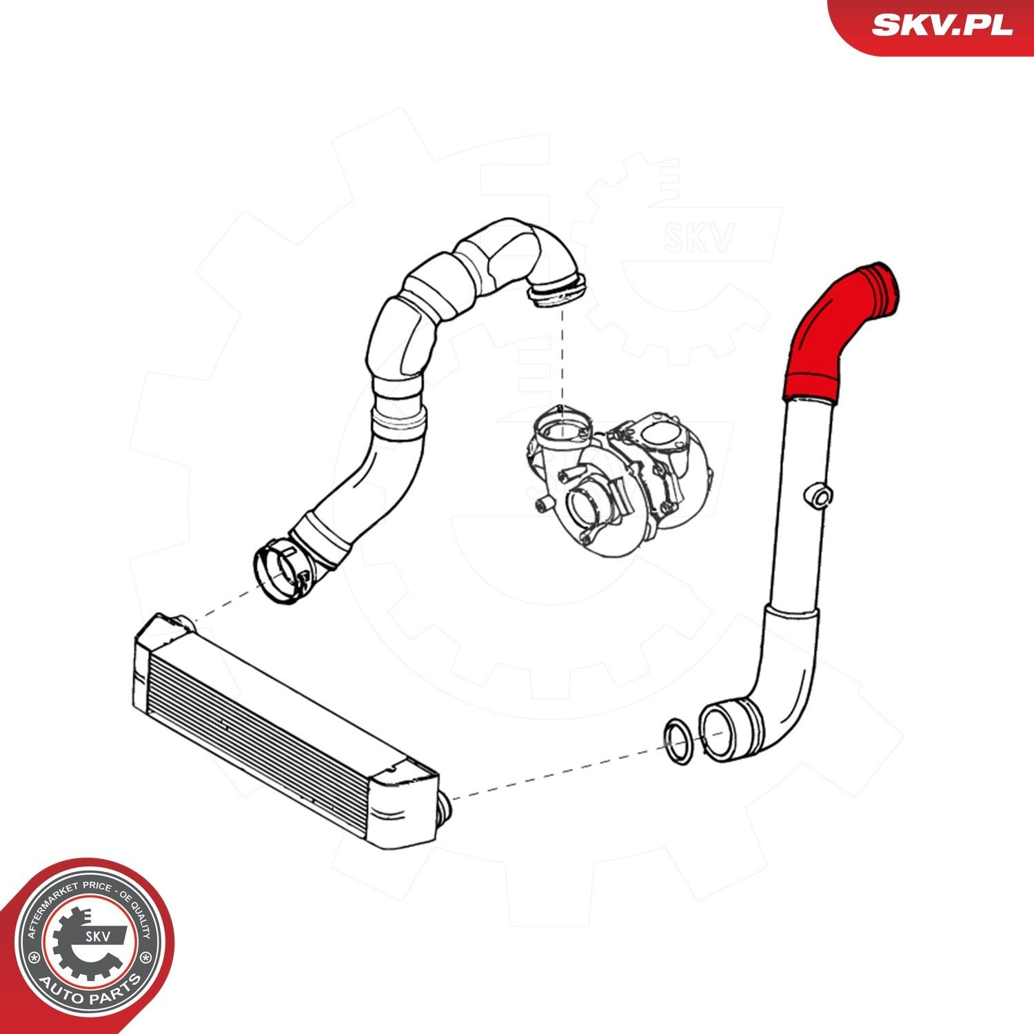 43SKV043 SKV Шланг/патрубок интеркуллера