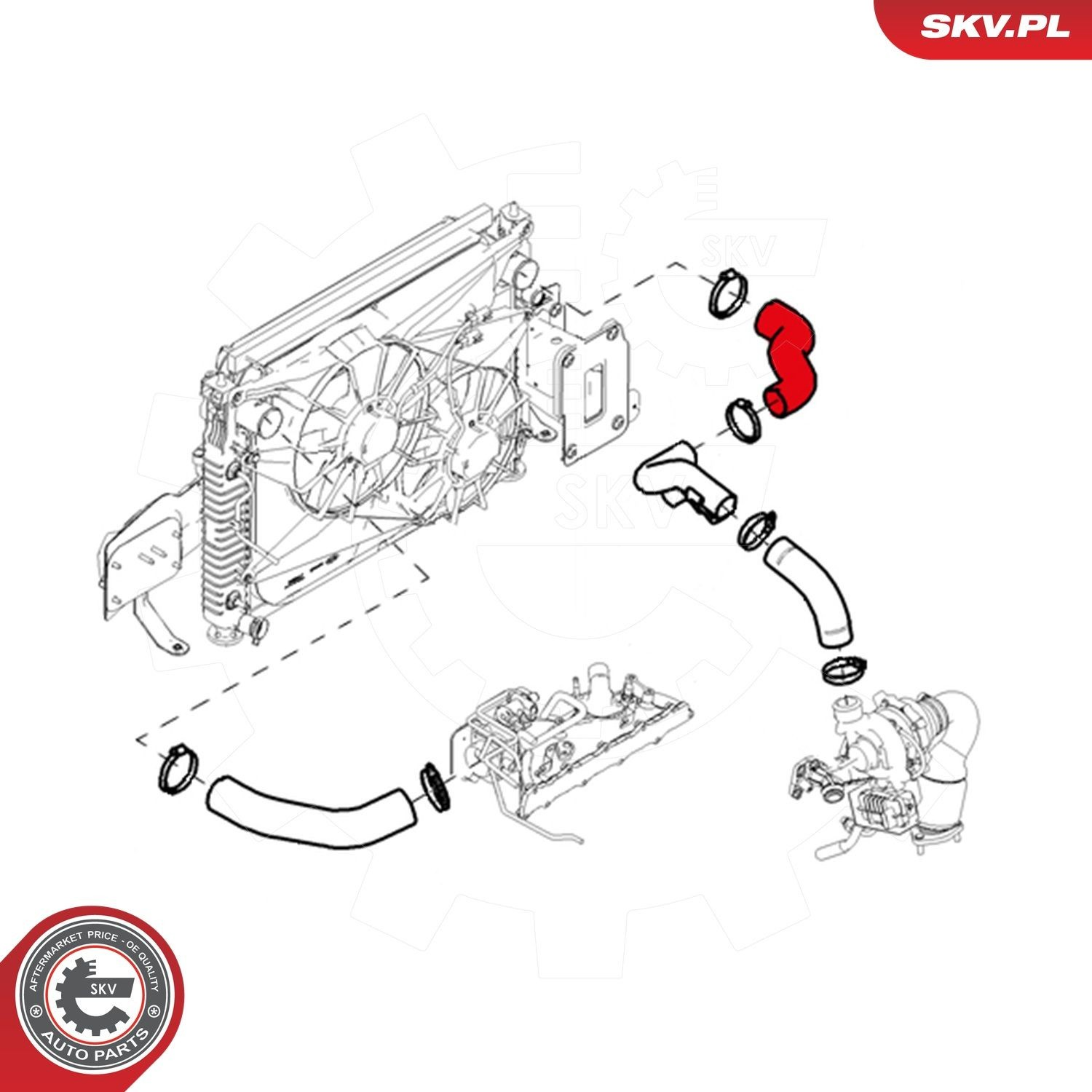 Шланг/патрубок интеркуллера 43SKV079 SKV