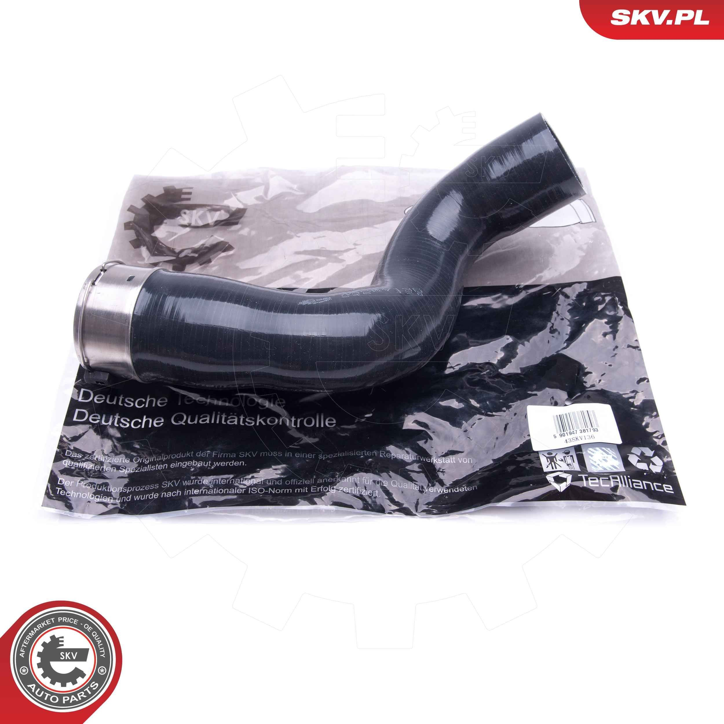 Шланг/патрубок интеркуллера SKV 43SKV136 ціна, від 38.00 USD