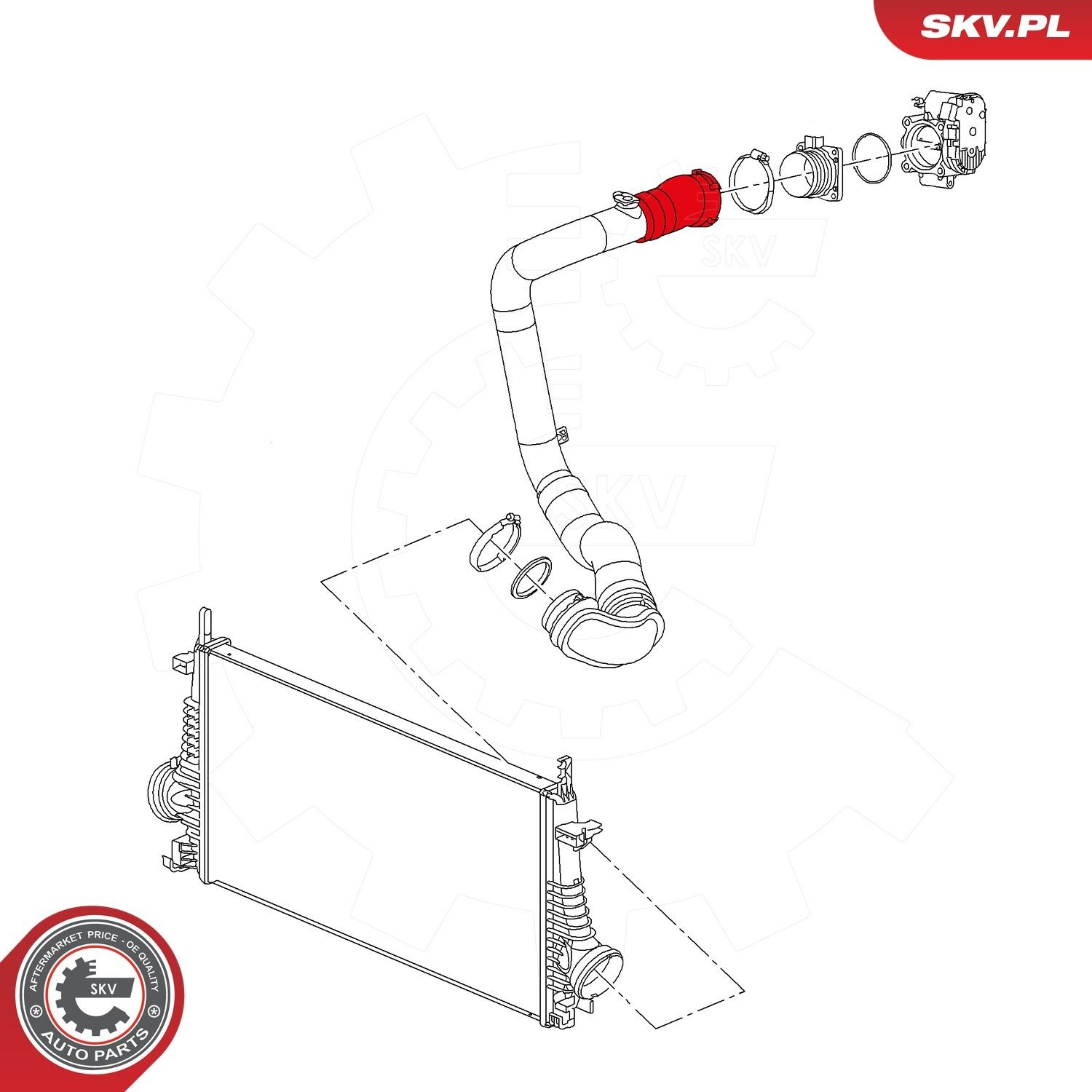 Шланг/патрубок интеркуллера 43SKV143 SKV