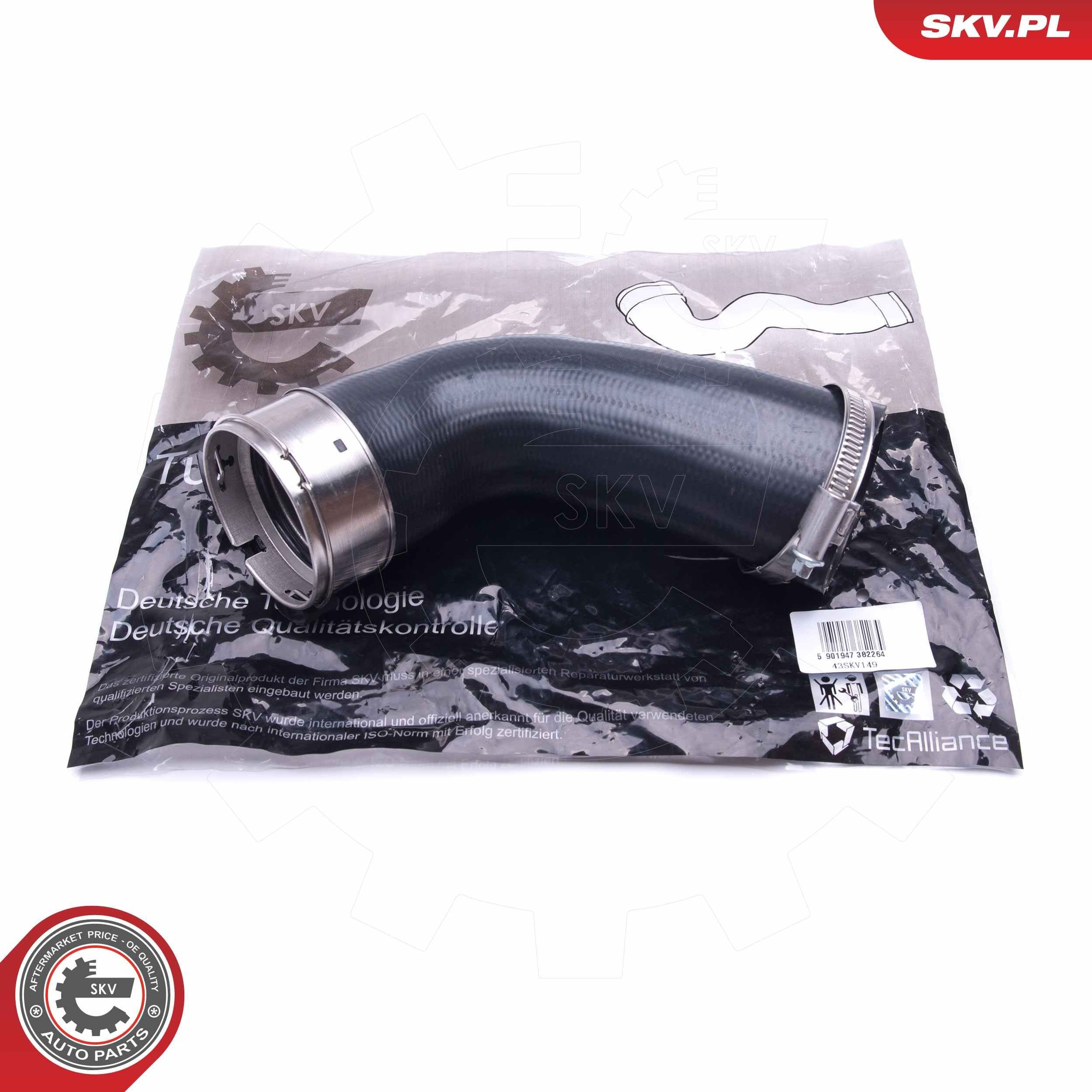Шланг/патрубок интеркуллера SKV 43SKV149 ціна, від 66.13 USD