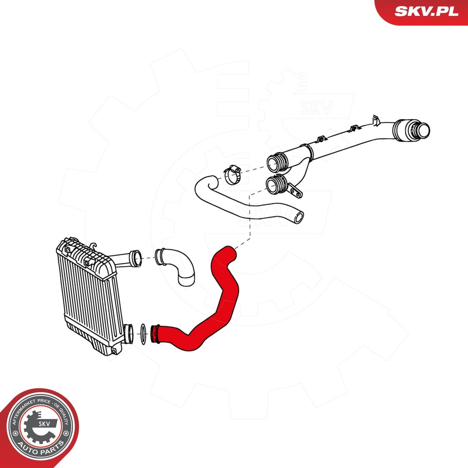 Купити 43SKV156 SKV Шланг/патрубок интеркуллера