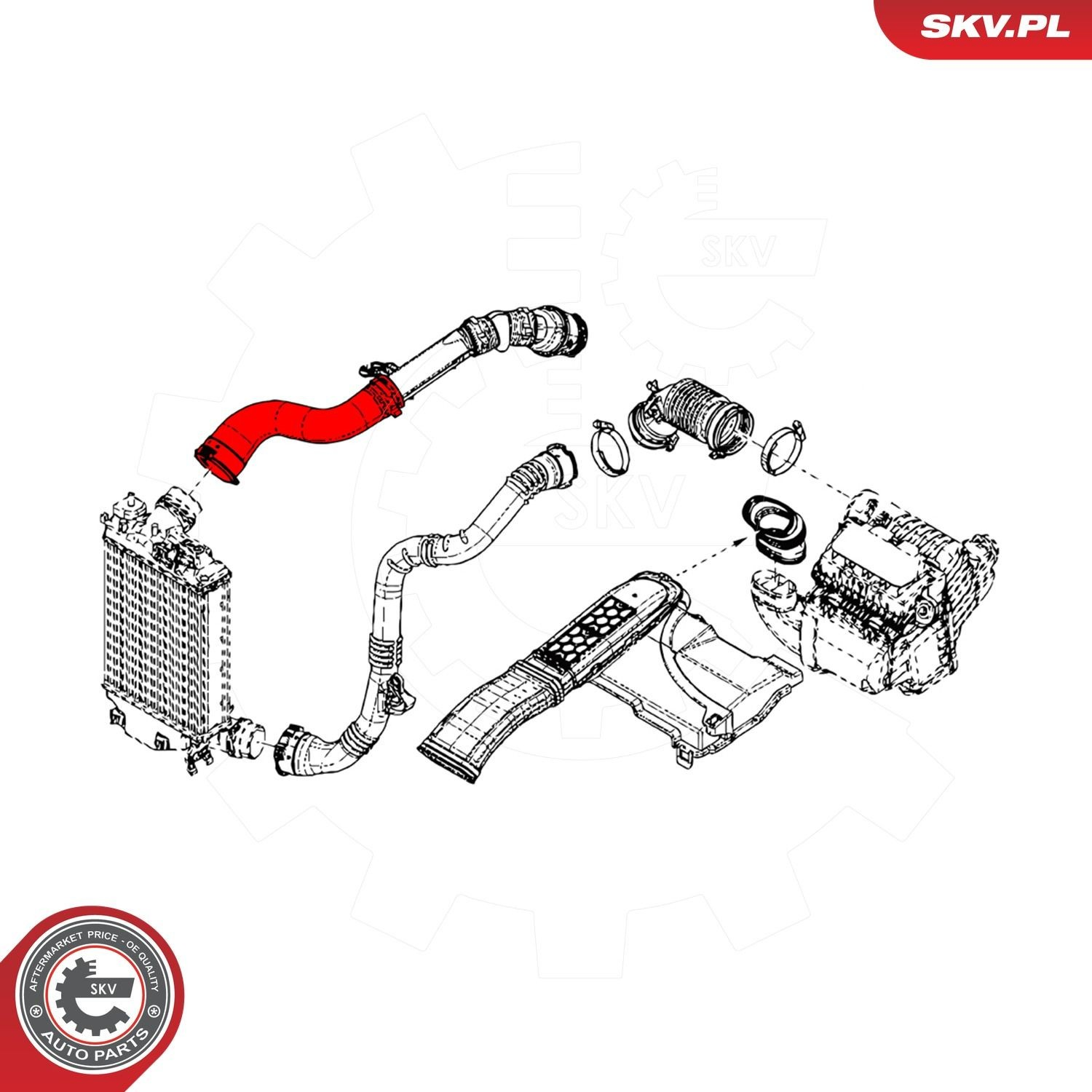 Купити 43SKV159 SKV Шланг/патрубок интеркуллера