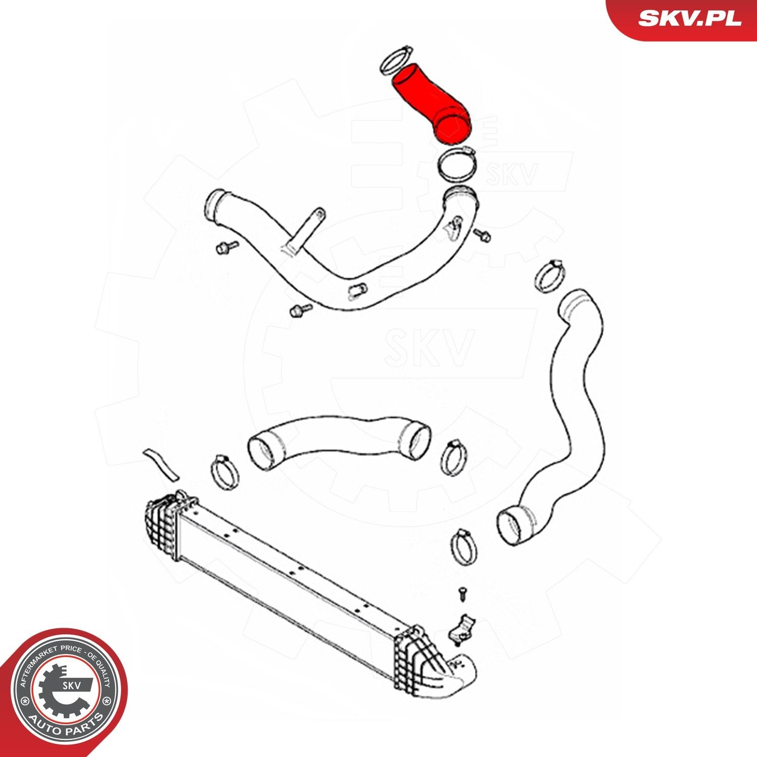 Шланг/патрубок интеркуллера SKV 43SKV180 ціна, від 36.58 USD
