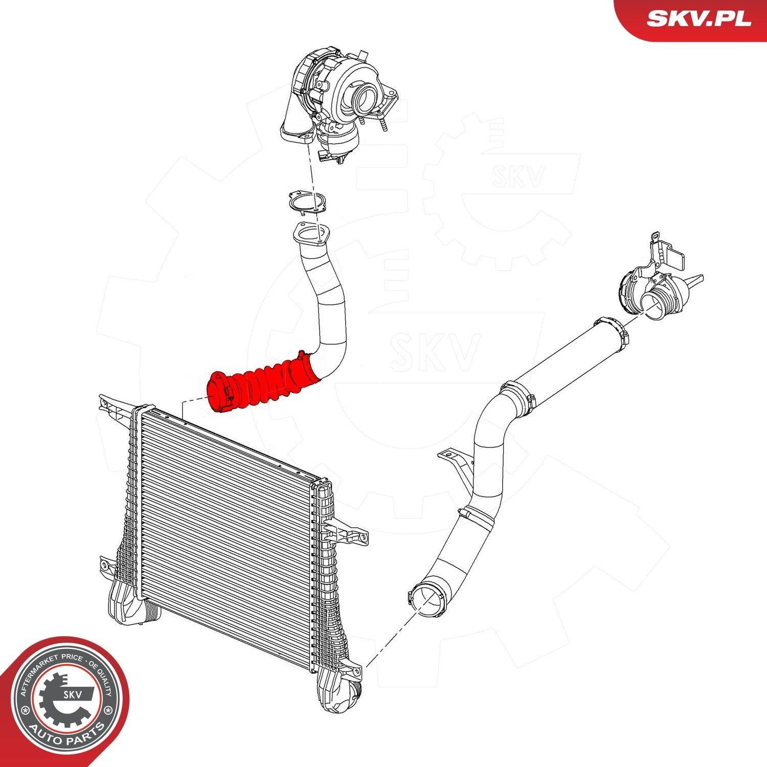 Шланг/патрубок интеркуллера 43SKV189 SKV