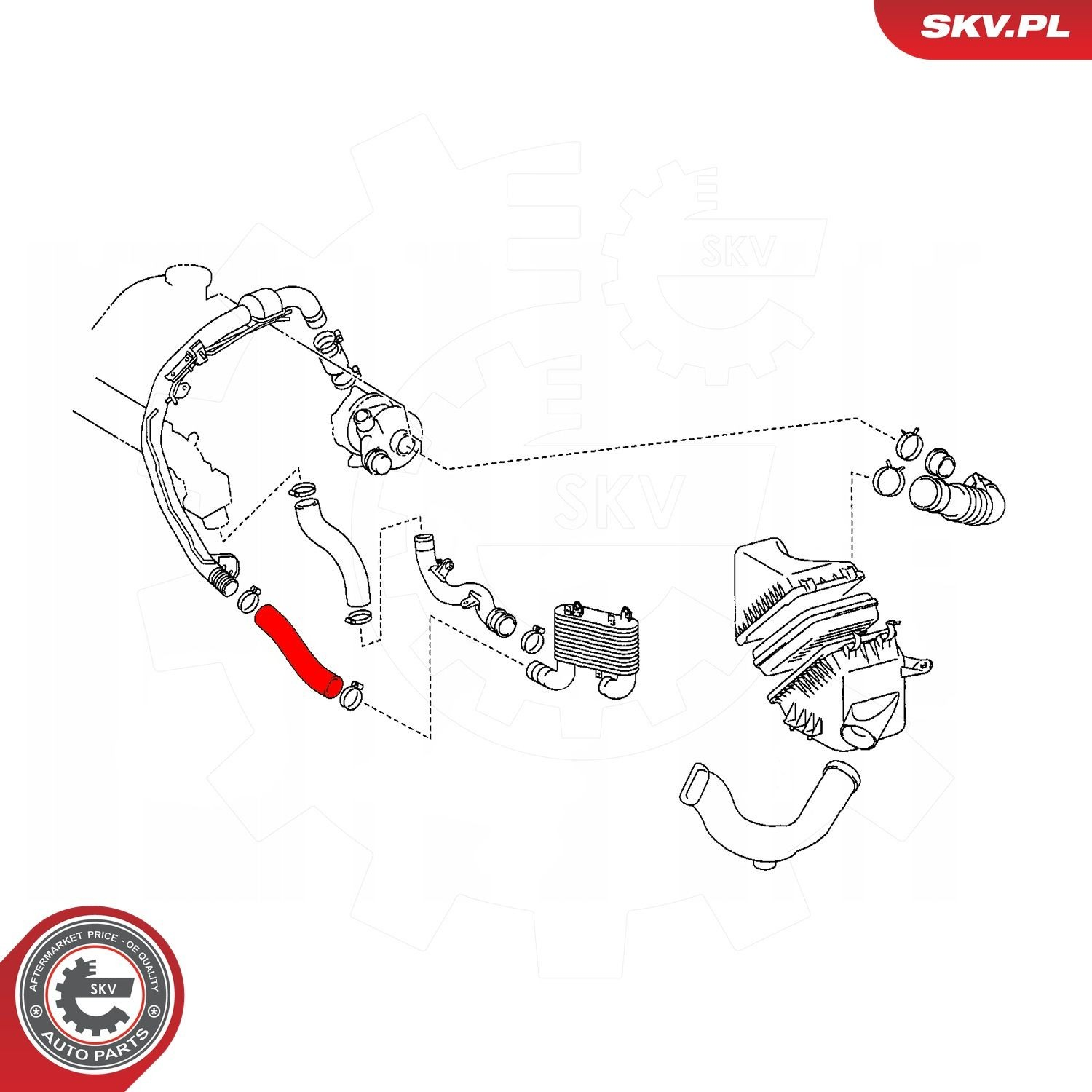 Шланг/патрубок интеркуллера 43SKV264 SKV
