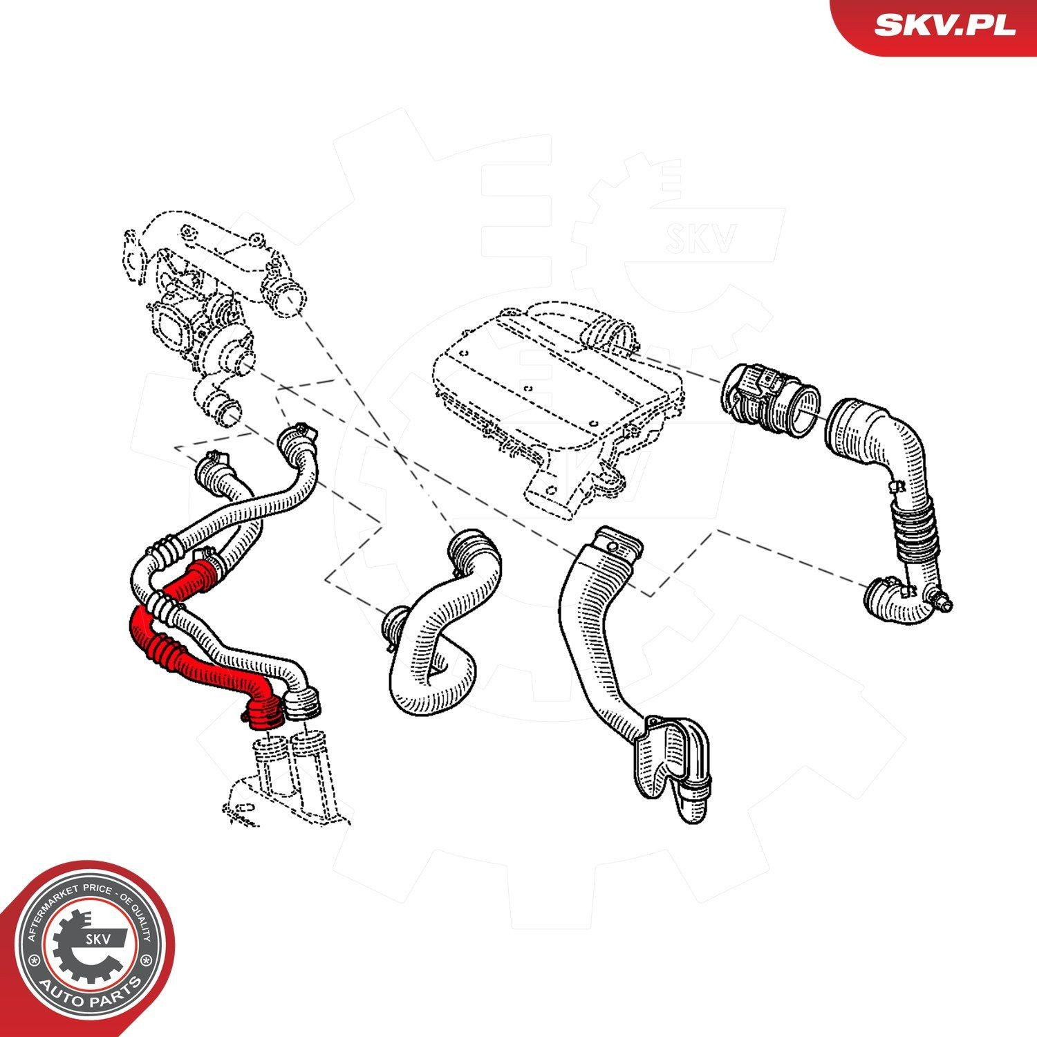 Шланг/патрубок интеркуллера 43SKV280 SKV