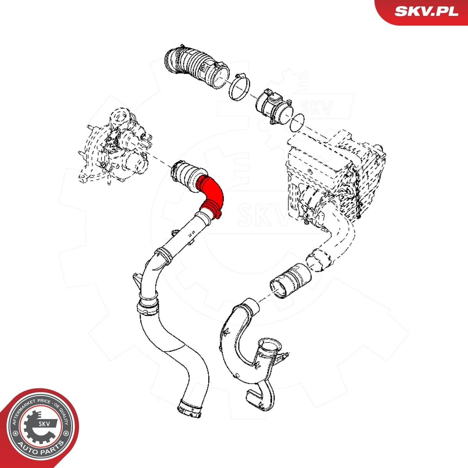 Шланг/патрубок интеркуллера 43SKV281 SKV