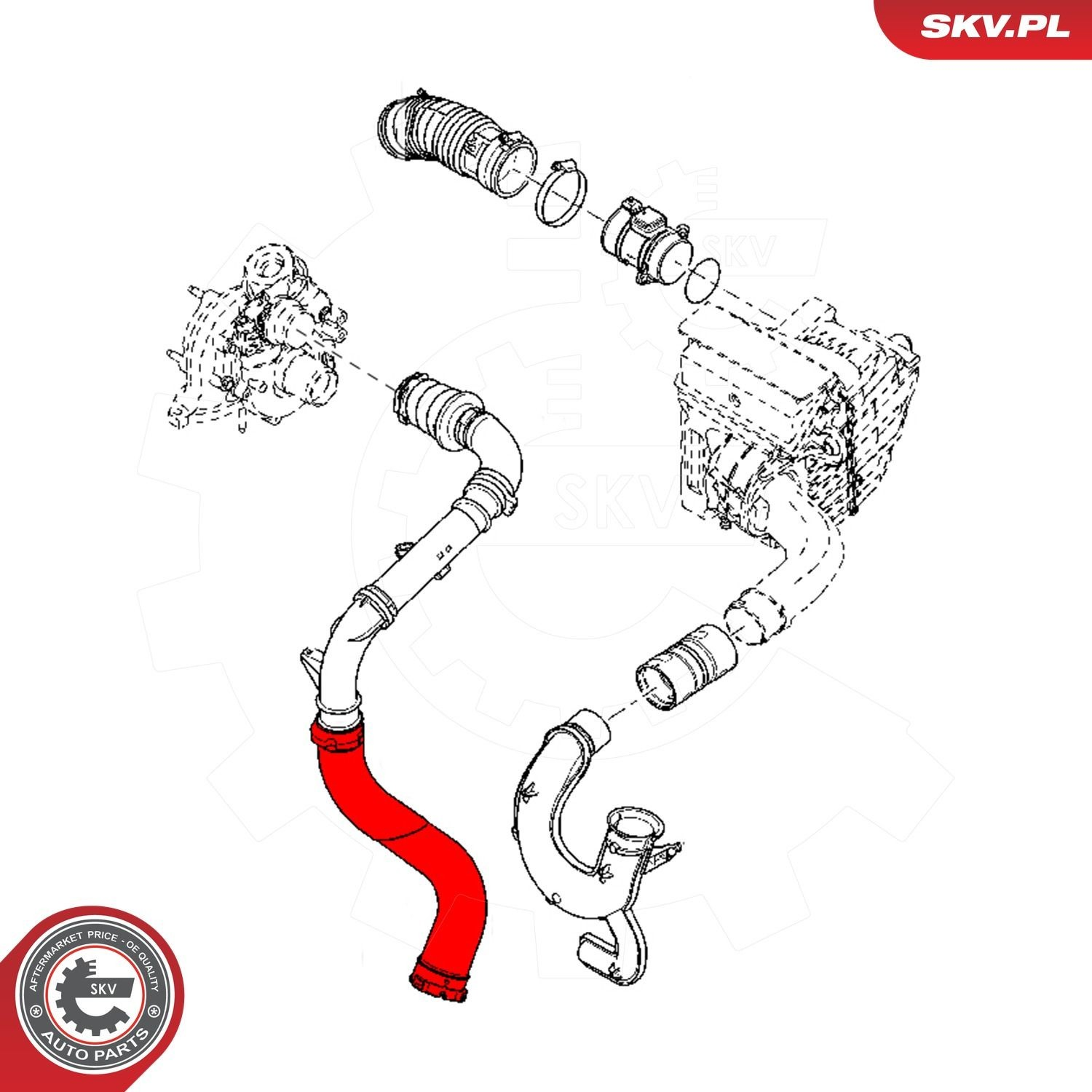 Шланг/патрубок интеркуллера 43SKV282 SKV