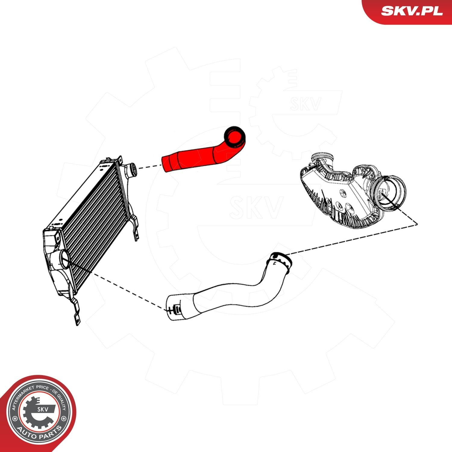 Шланг/патрубок интеркуллера K55037961AB Fiat/Alfa/Lancia
