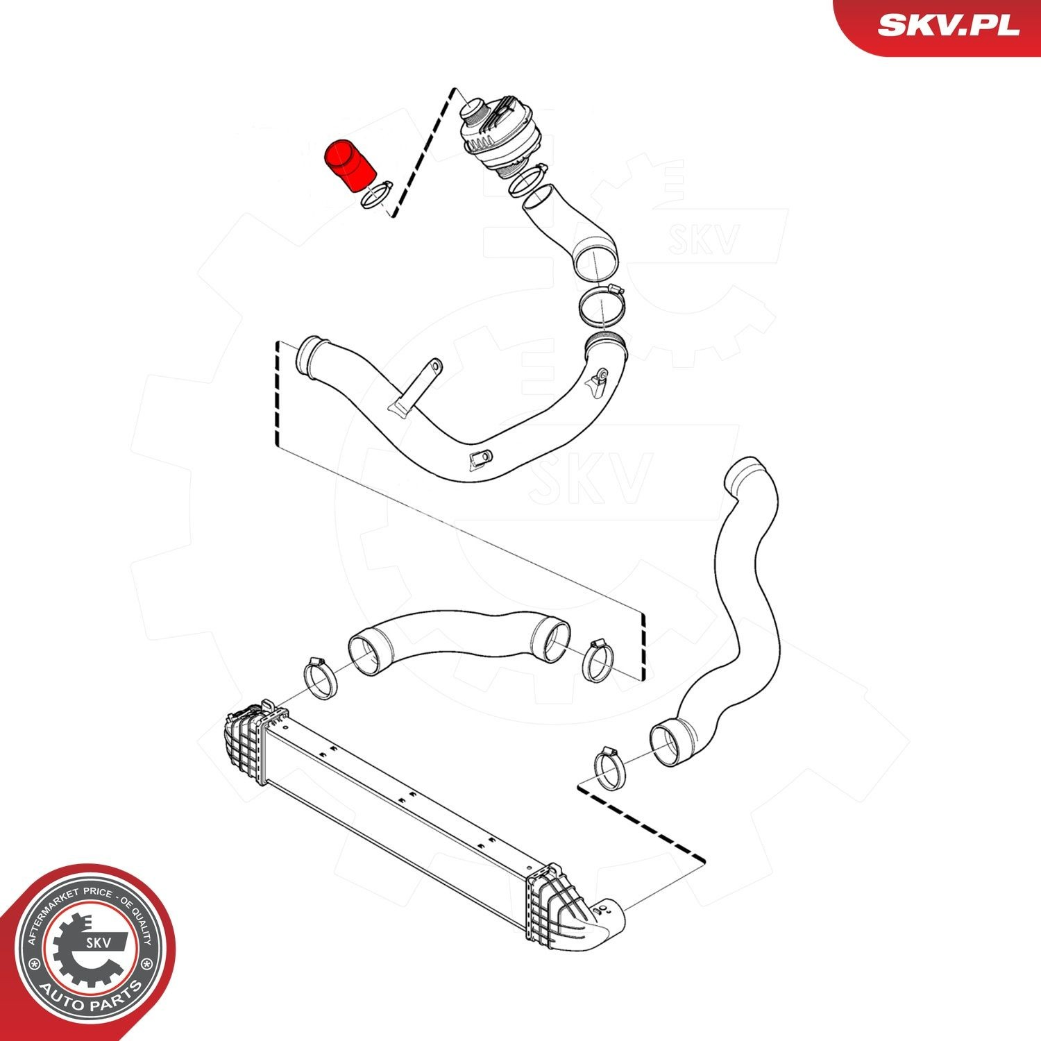 Шланг/патрубок интеркуллера 43SKV288 SKV