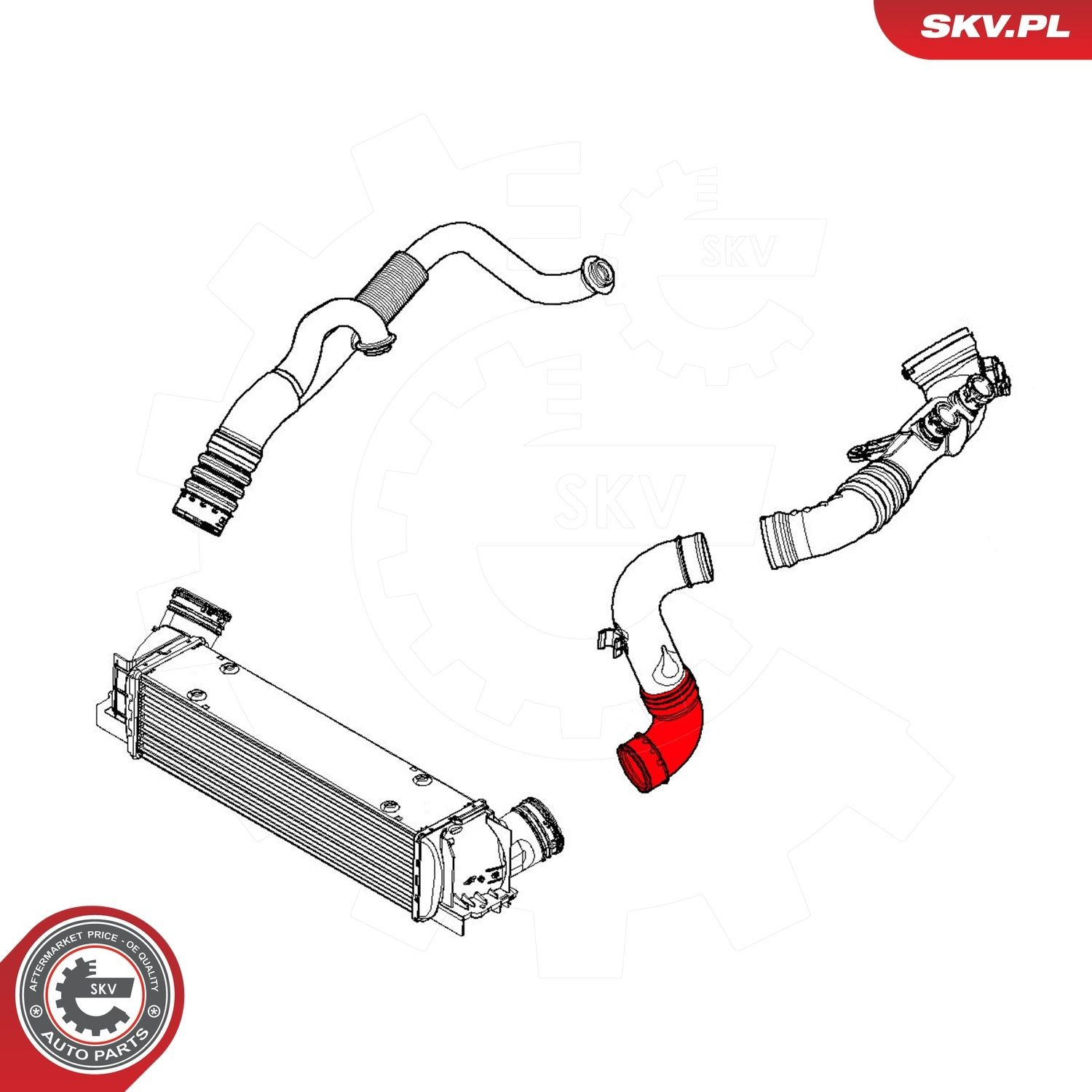 Шланг/патрубок интеркуллера SKV 43SKV303 ціна, від 26.13 USD