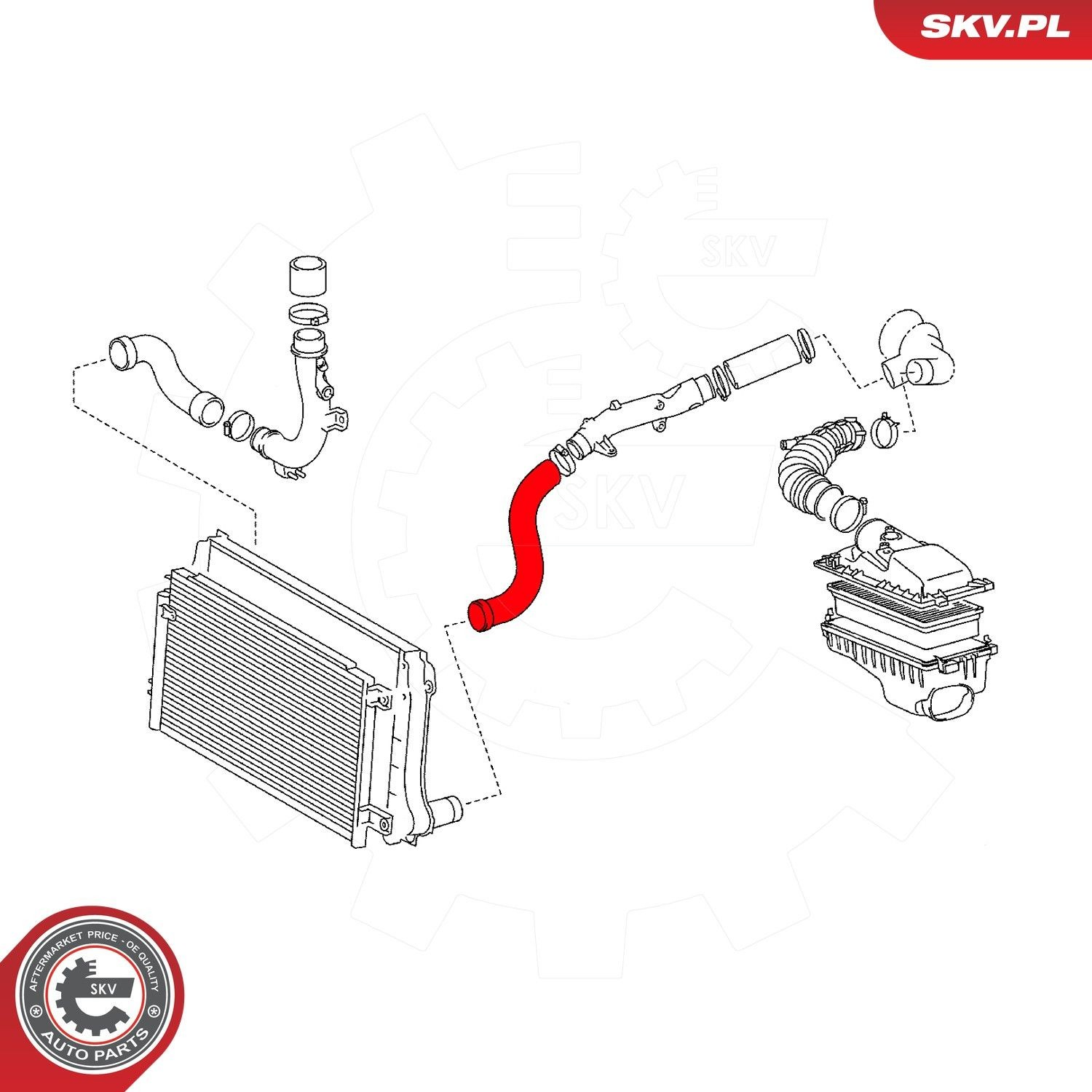 Шланг/патрубок интеркуллера 43SKV340 SKV