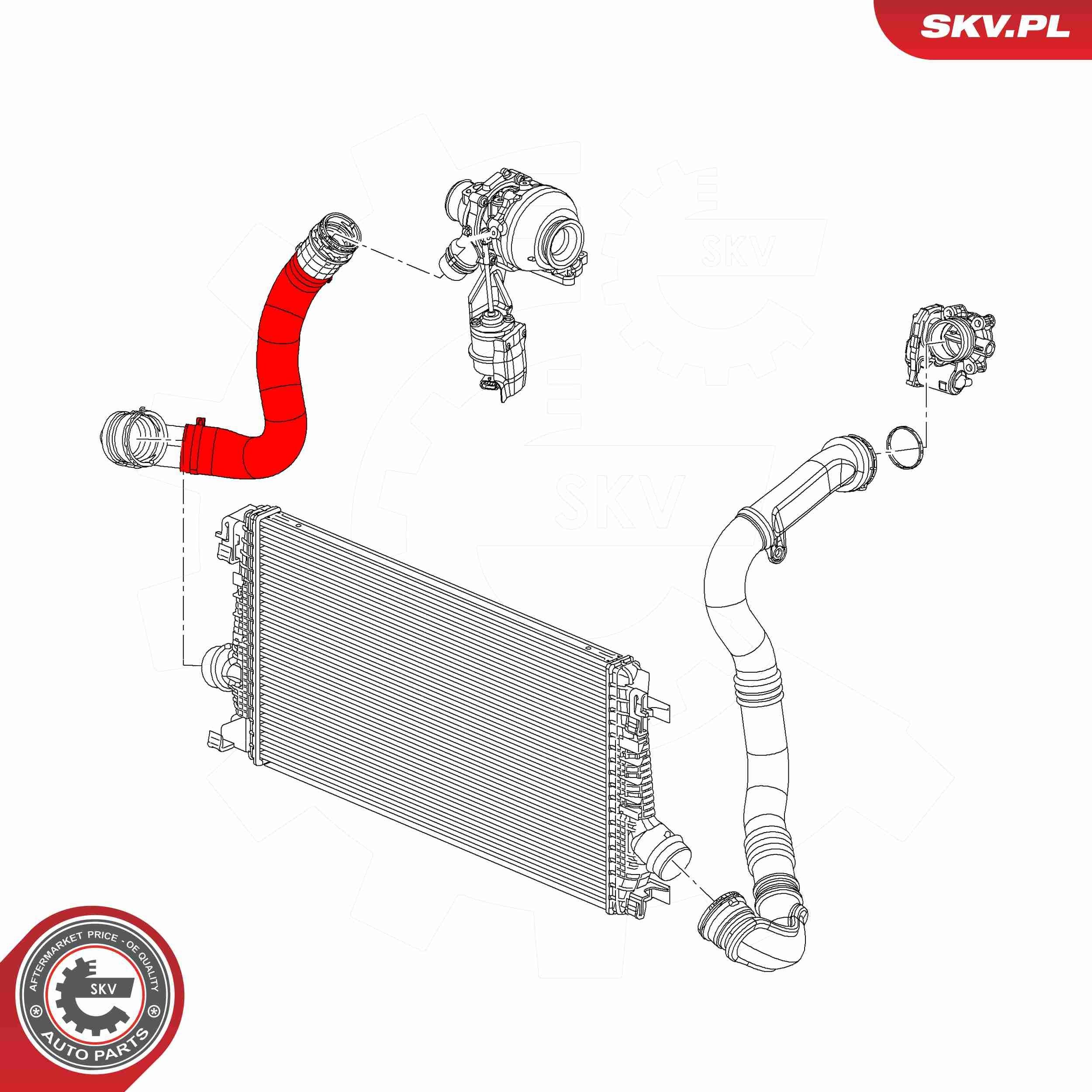 Шланг/патрубок интеркуллера SKV 43SKV373 ціна, від 43.66 USD