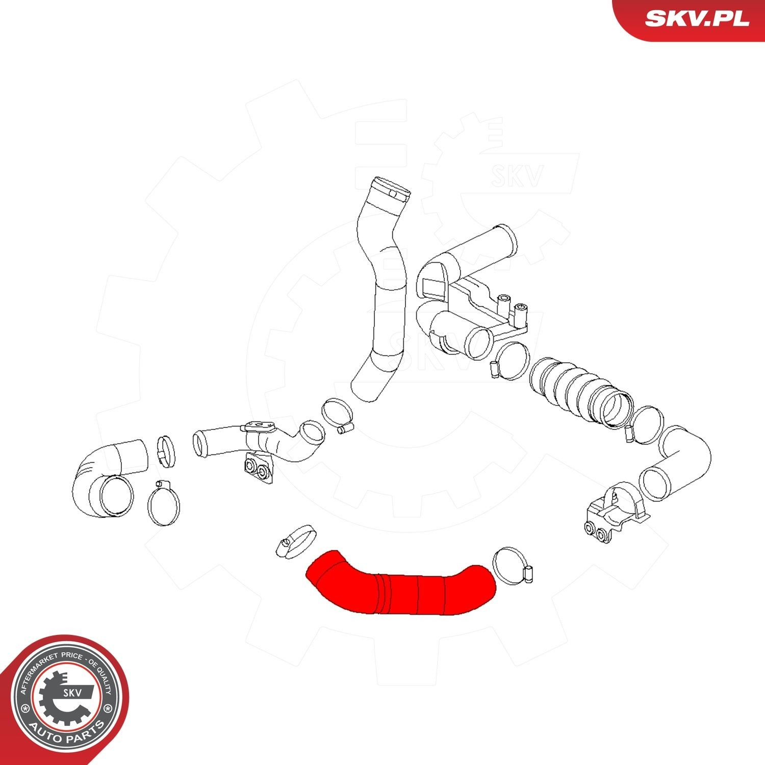 Шланг/патрубок интеркуллера SKV 43SKV378 ціна, від 13.46 USD
