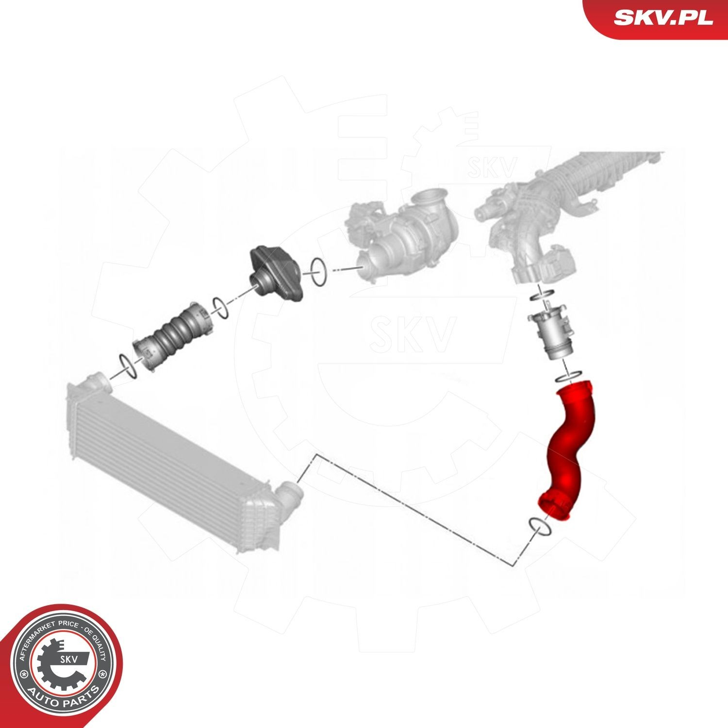Шланг/патрубок интеркуллера 43SKV407 SKV