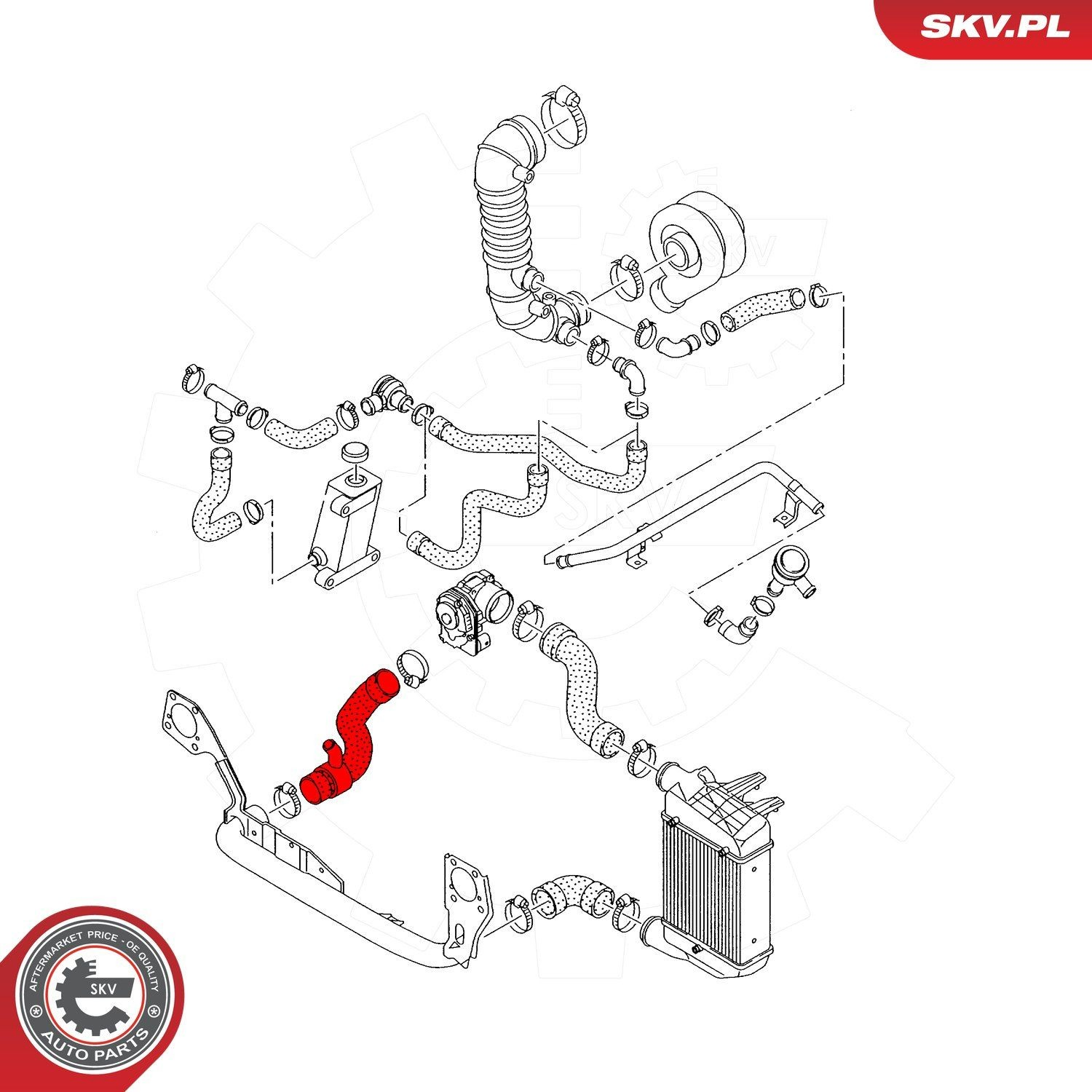 Шланг/патрубок интеркуллера 43SKV418 SKV