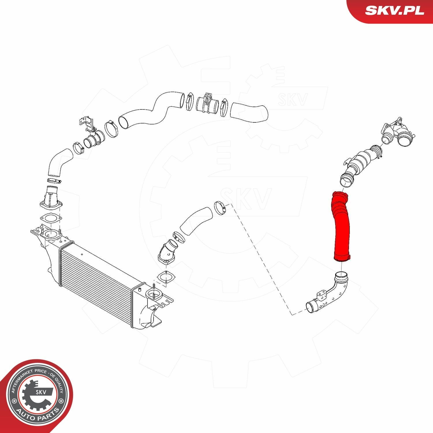 Шланг/патрубок интеркуллера 43SKV475 SKV